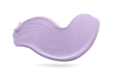Poster - Delicate pastel lilac paint stroke isolated on a transparent background