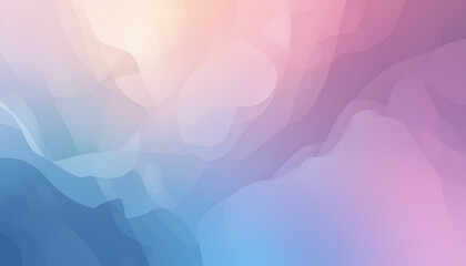 Aufkleber - Soft pastel gradient abstract background featuring flowing, translucent shapes in shades of pink, blue, and purple for modern designs.