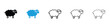 © nancy - Sheep icon in Editable stroke and solid flat vector pack
