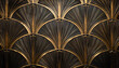 © Valen - abstract art deco great gatsby 1920s geometric architecture background retro vintage black gold and silver roaring 20s texture
