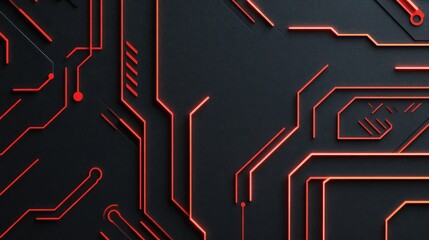Poster - Abstract digital lines pattern