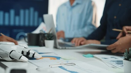 Poster - Business professionals leveraging AI-powered analytics to refine data-driven strategies, improve forecasting, and optimize business performance. Noogenesis AI