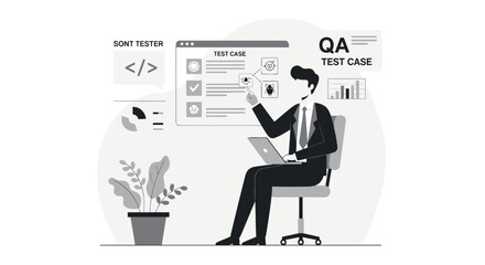 Poster - Quality Assurance Professional Identifying Software Bugs And Evaluating Applications