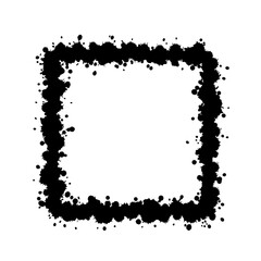 Poster - Ink Splatter Square: A bold and modern square frame rendered in dynamic ink splatter, the artwork radiates an aura of creativity.