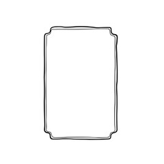Aufkleber - Vintage Frame Design: A refined, hand-drawn border in elegant monochrome, perfect for adding a touch of timeless sophistication to your visual creations.