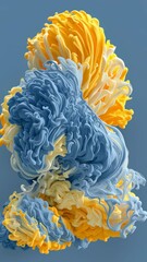 Poster - Abstract Textile Composition: A vibrant, eye-catching composition of intertwined textile, displaying intricate textures and a bold use of color.  