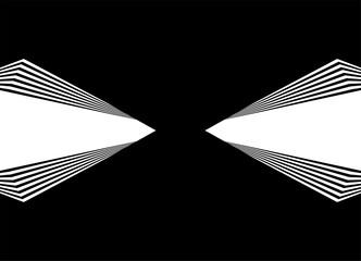 Poster - Black and white vector background of parallel retro lines. Pattern for covers, packaging, textiles, advertising. Broken shapes. Design element. Arrows
