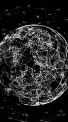 Poster - Animation of data processing over globe with connections