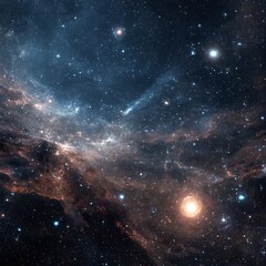 Wall Mural - A stunning starry night sky filled with galaxies and planets , universe, space, cosmos, astronomical, stars, galaxies .