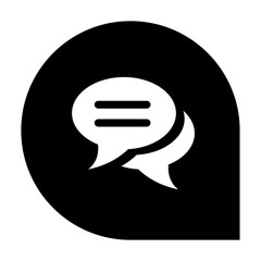 Poster - Chat Bubble Icon on Speech Bubble for Communication and Discussion A Symbol of Conversation and Dialogue with a Modern Design for Online Platforms