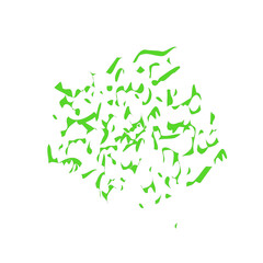 Poster - Abstract Green Splatter on a Transparent Backdrop, Ideal for Artistic Overlays, Textures, and Creative Design Projects Seeking a Dynamic and Organic Element
