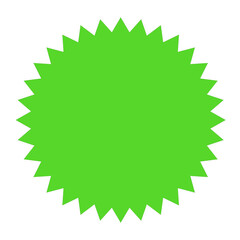 Poster - Lime Green Bursting Star Shape for Product Promotion and Attention Grabbing Design Element, Ideal for Sales, Offers, and Special Announcements on Transparent Backdrop