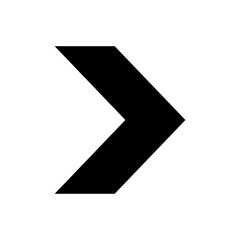 Poster - Sleek Black Chevron Arrow Pointing Right on Transparent Background, Ideal for Navigation, Directional Cues, and Modern Design Applications