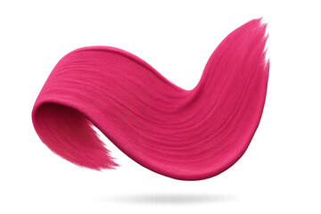 Poster - Vibrant pink paint stroke, isolated on transparent background for design work