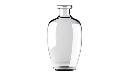 Aufkleber - Clear glass vase shows sleek design with rounded body and narrow neck. - high quality Clear glass vase shows sleek design with rounded body and narrow