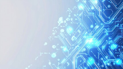 Poster - Abstract blue circuit design