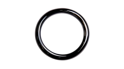 Aufkleber - Shiny ring reflects light against a isolated background, showcasing its smooth texture.