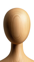 Aufkleber - Wooden mannequin shows a smooth, polished surface in front of a isolated background, emphasizing the sculpture's rounded form and texture.