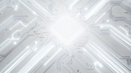 Poster - Abstract circuit board glowing lines