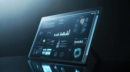 Poster - Futuristic digital display screen
