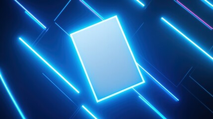 Poster - Abstract neon geometric design background