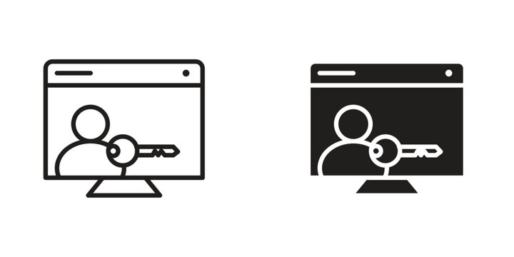 Authorize icon Design Illustrations. editable web icons