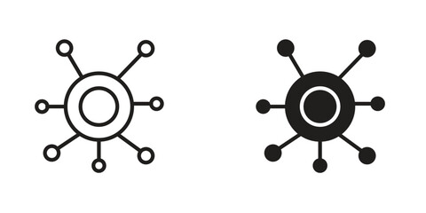 Wall Mural - decentralized icon design illustrations. editable web icons