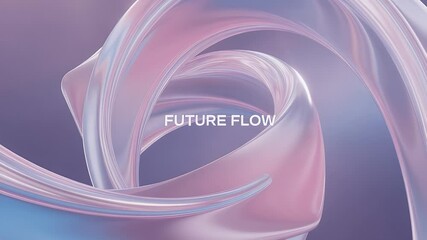 Aufkleber - Future Flow: Captivating abstract design with flowing, iridescent forms, where swirling textures and colors blend seamlessly, it embodies the concept of futuristic movement and innovation.
