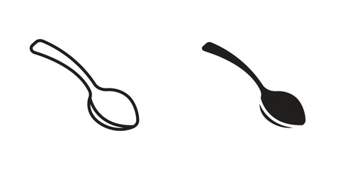 Wall Mural - spoon icon design illustrations. editable web icons