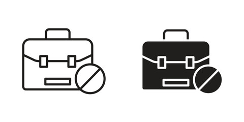 Wall Mural - unemployment icon design illustrations. editable web icons