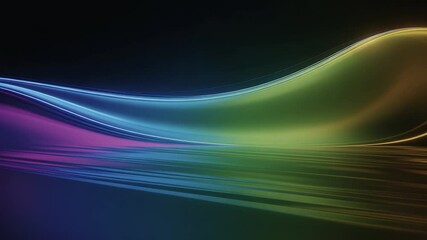 Poster - Abstract Colorful Wave: A vibrant, dynamic wave of color flows across the frame, creating a sense of movement and energy. The interplay of hues evokes a feeling of fluidity and transition.