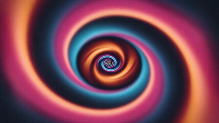 Poster - Hypnotic Spiral: Mesmerizing vortex of vibrant colors, swirling inward, creates an intriguing sense of depth and motion.
