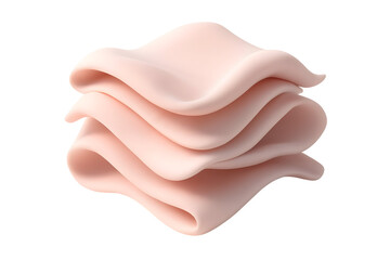 Poster - Stacked, wavelike pink forms resembling fabric