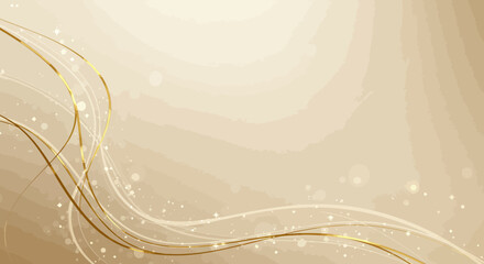 Poster - Elegant gold lines and sparkle abstract background for luxury presentations