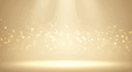 Poster - Elegant golden stage background with spotlight and bokeh effect, perfect for presentation