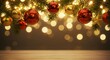 © Jose - Luminous Christmas Ornaments and Festive Lights A Holiday Background Image