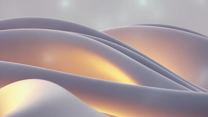 Poster - Abstract Waves of Light: Soft, flowing, organic forms create a sense of serene movement and inner light. The interplay of light and shadow evokes a feeling of calm and tranquility. 