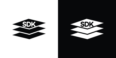 SDK icon Vector Logo Template for graphic and web design.