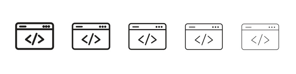 Wall Mural - web code icon for your web site design, logo, app, ui.