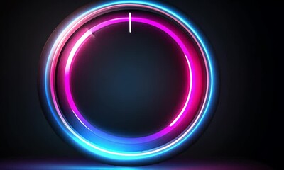 Poster - Neon Circle Abstract