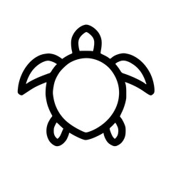 Poster - Simple Line Turtle Graphic Sea Creature Swimming Icon Symbol