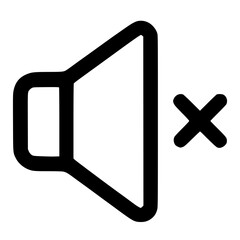 Poster - Simple Line Style Volume Mute Icon Shape for UI Design Element