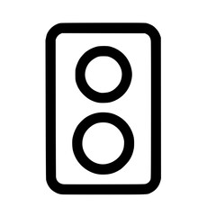 Poster - Simple Outline Traffic Light Icon Symbol Sign for Transportation