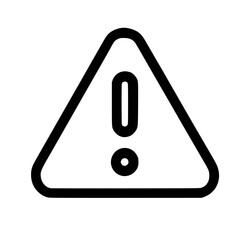 Poster - Line Art Simple Triangle Exclamation Mark Caution Warning Sign Icon