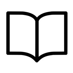 Poster - Simple Line Open Book Education Material Graphic Icon Illustration