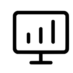 Poster - Minimalist Outline Display Growth Chart Line Diagram Icon Symbol