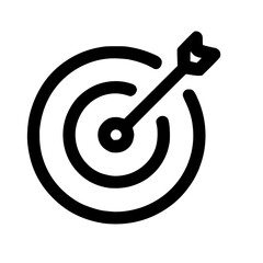 Poster - Simple Outline Target Arrow Aim Goal Focus Icon Symbol Graphic