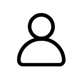 Fototapete - Simple Outline Account Avatar User Profile Person Icon Sign Symbol