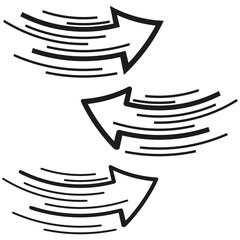Poster - Forward arrow icon. Broad sweep curves. Energetic motion Vector. Navigation path emphasis.