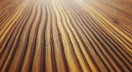 Aufkleber - Polished wood surface showing elegant grain pattern with shallow depth of field